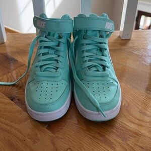 Nike Kids High-Top Sneakers Mint Green & White